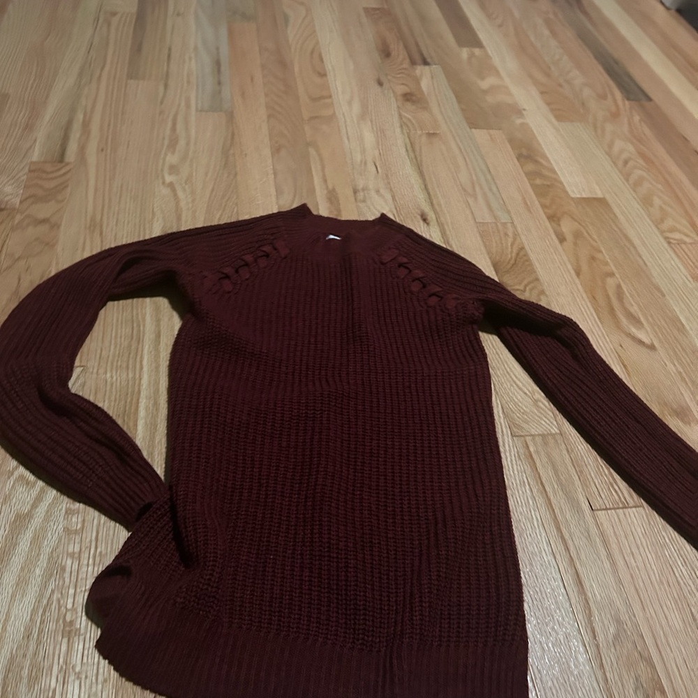 SO Deep Red Knit Pullover